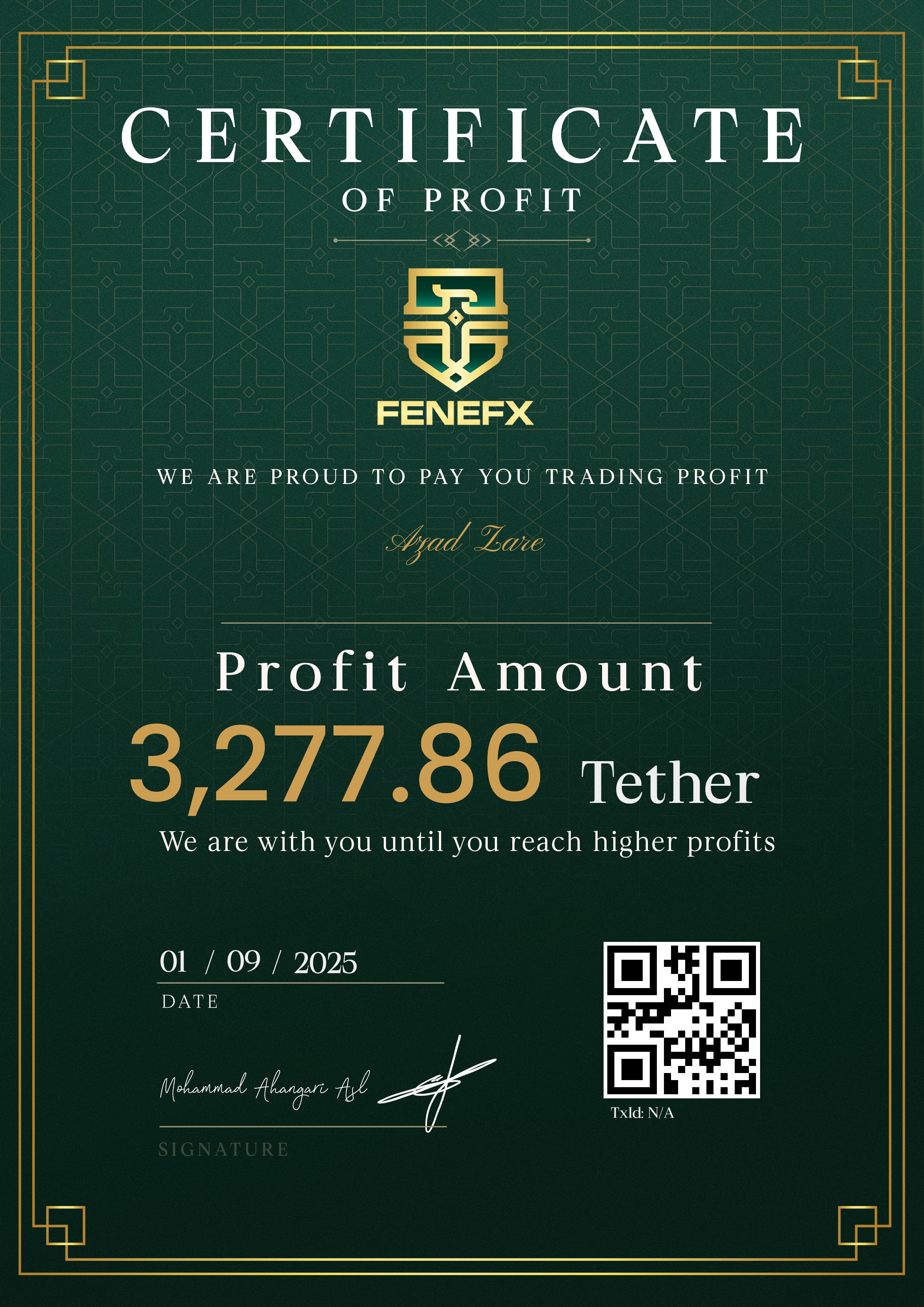 Certificates — آزاد زارع