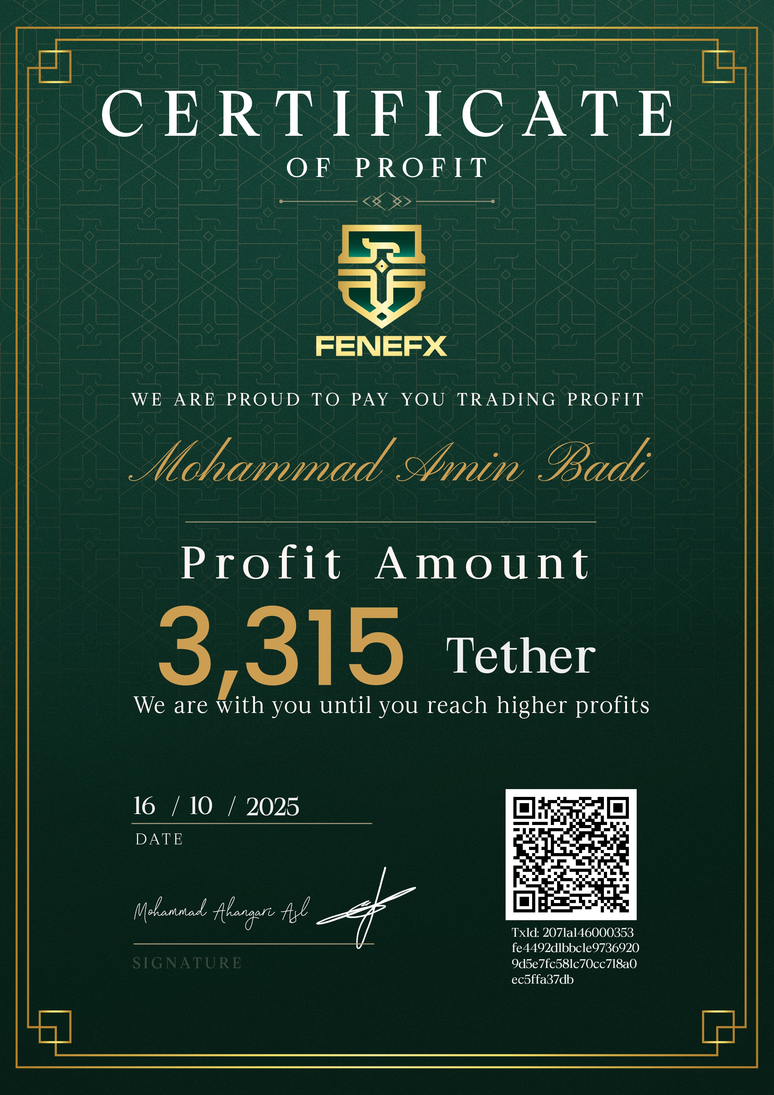Certificates — محمدامین بادی