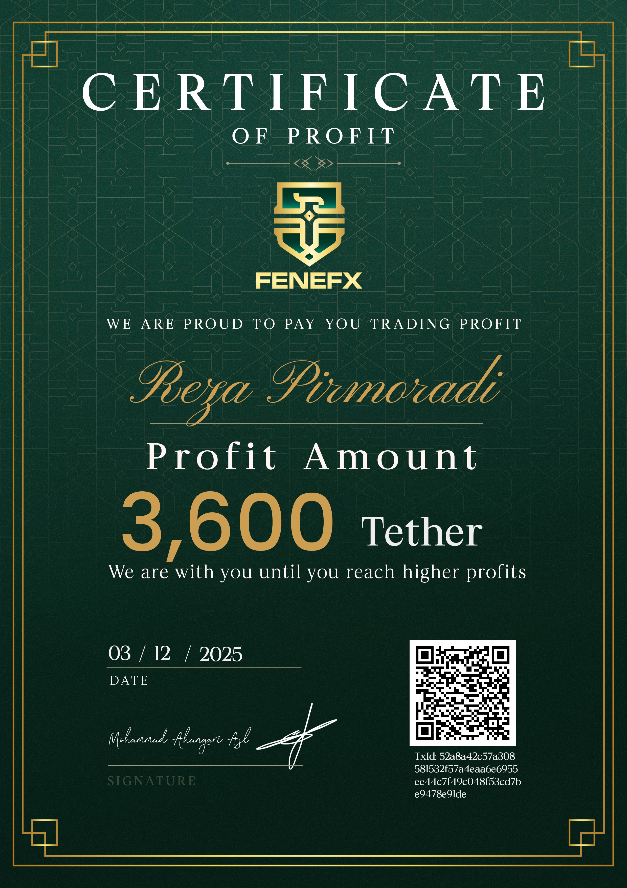 Certificates — رضا پیرمرادی