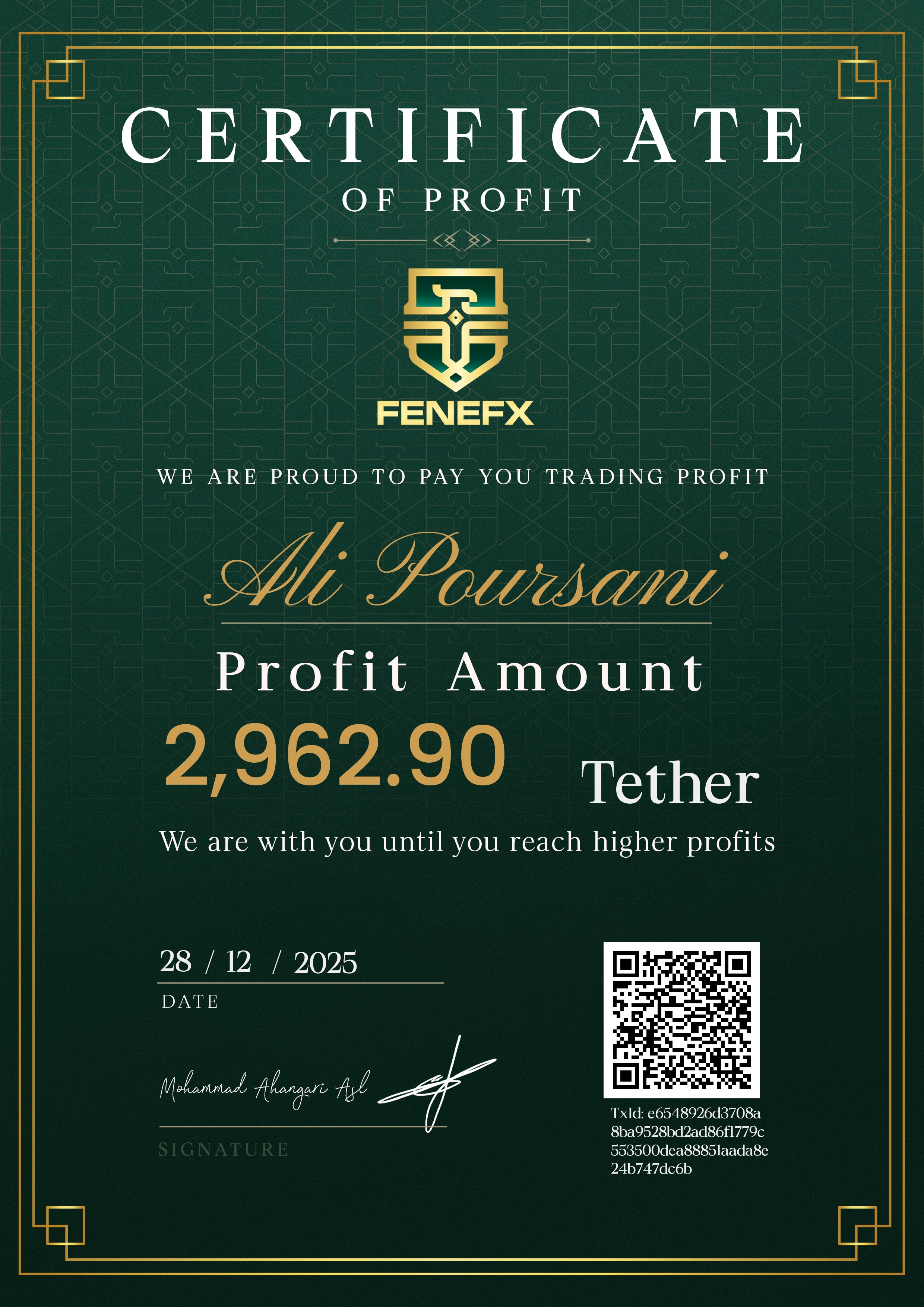 Certificates — علی پورثانی