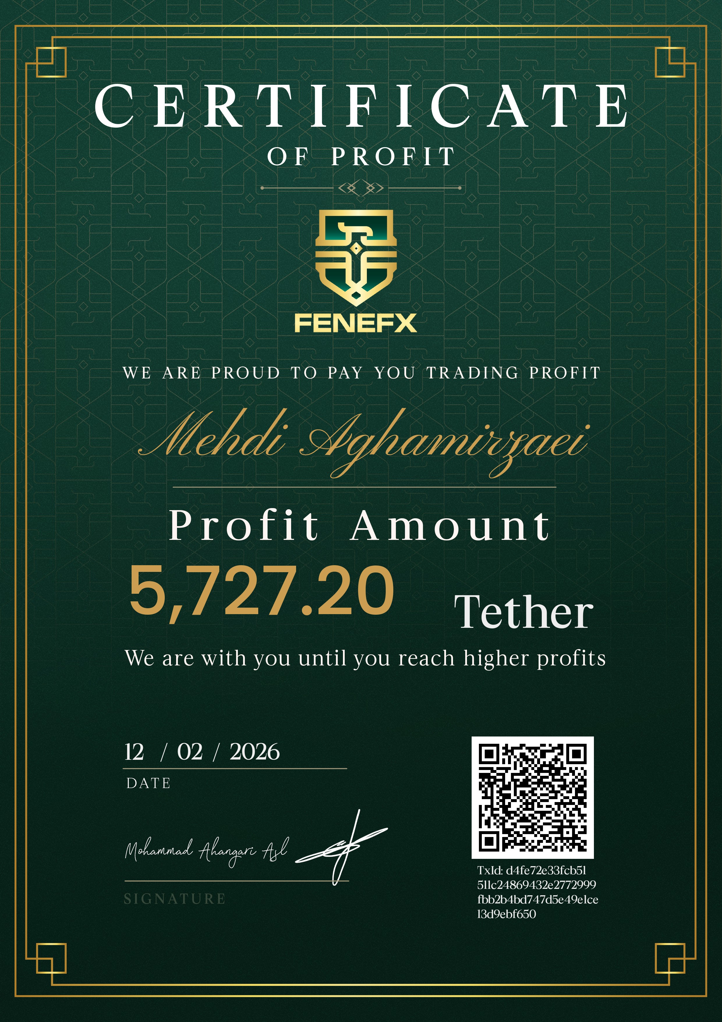 Certificate (image) — مهدی آقامیرزایی