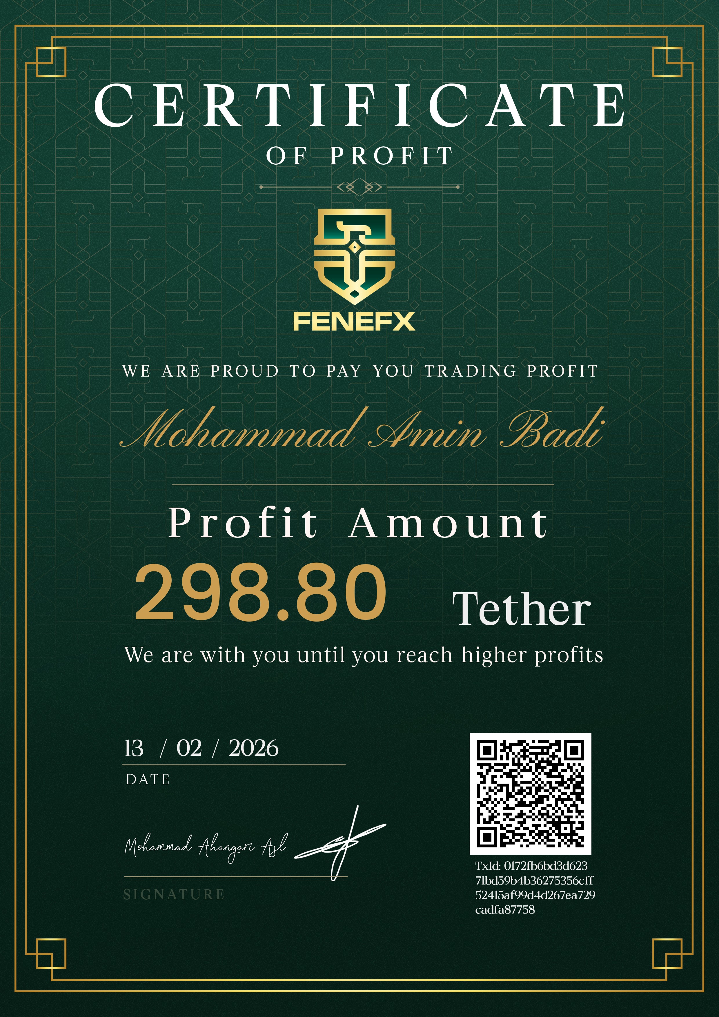 Certificates — محمدامین بادی